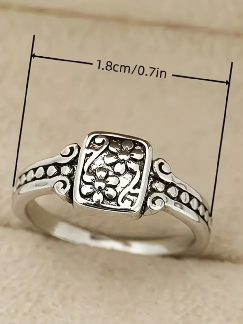 Ring Ethnic Storm Simia Flower Ring Flower Commemorative Gift Ring Anniversary
